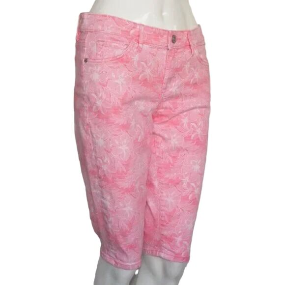 TOMMY BAHAMA Bermuda Shorts, 28, Pink Floral, Boardwalk, Knee length, Pockets - Picture 4 of 14